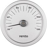 Rento Bastutermometer i aluminium Silver