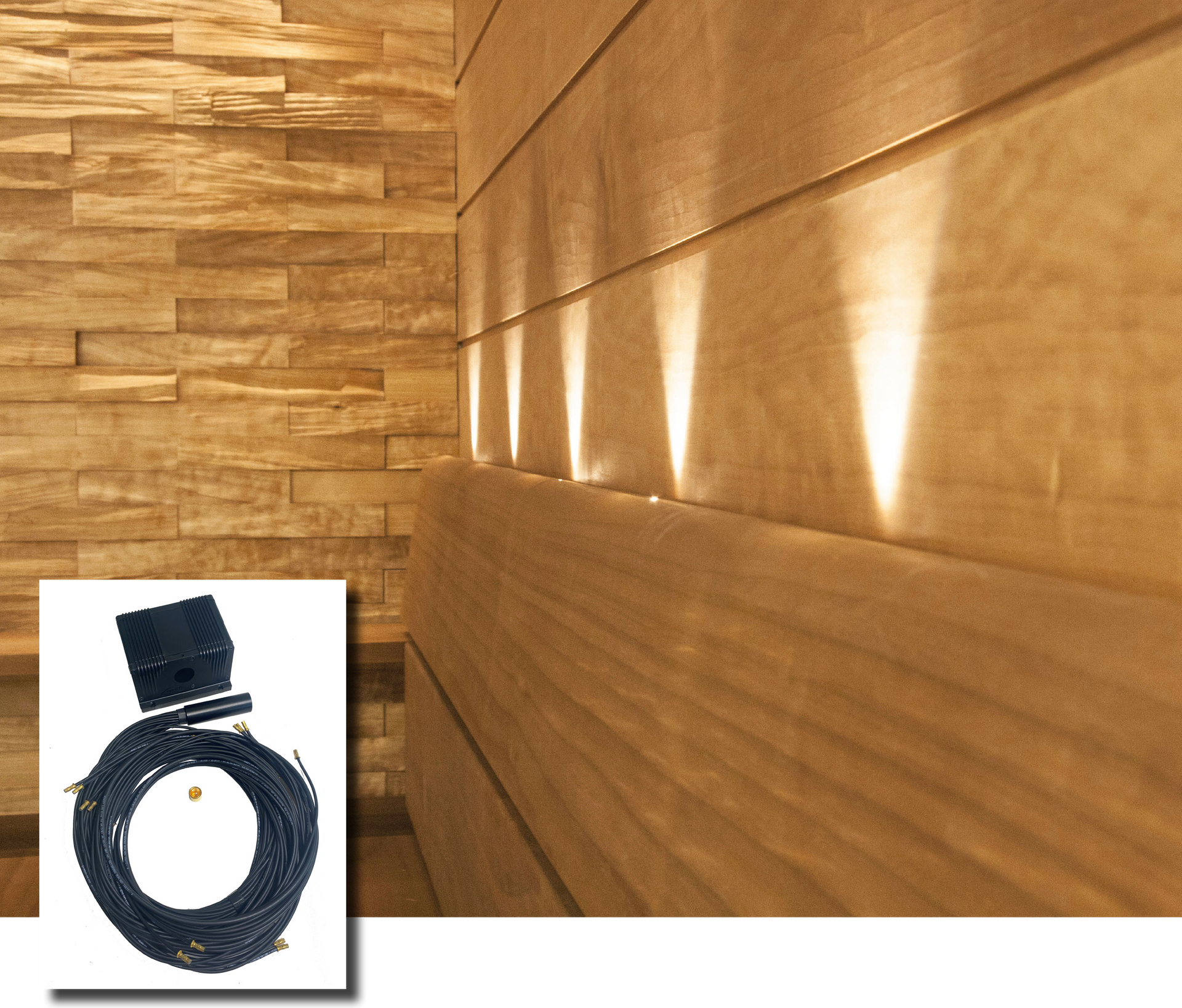 Fiberoptisk belysningssats för bastusits Cariitti Pro 16 W