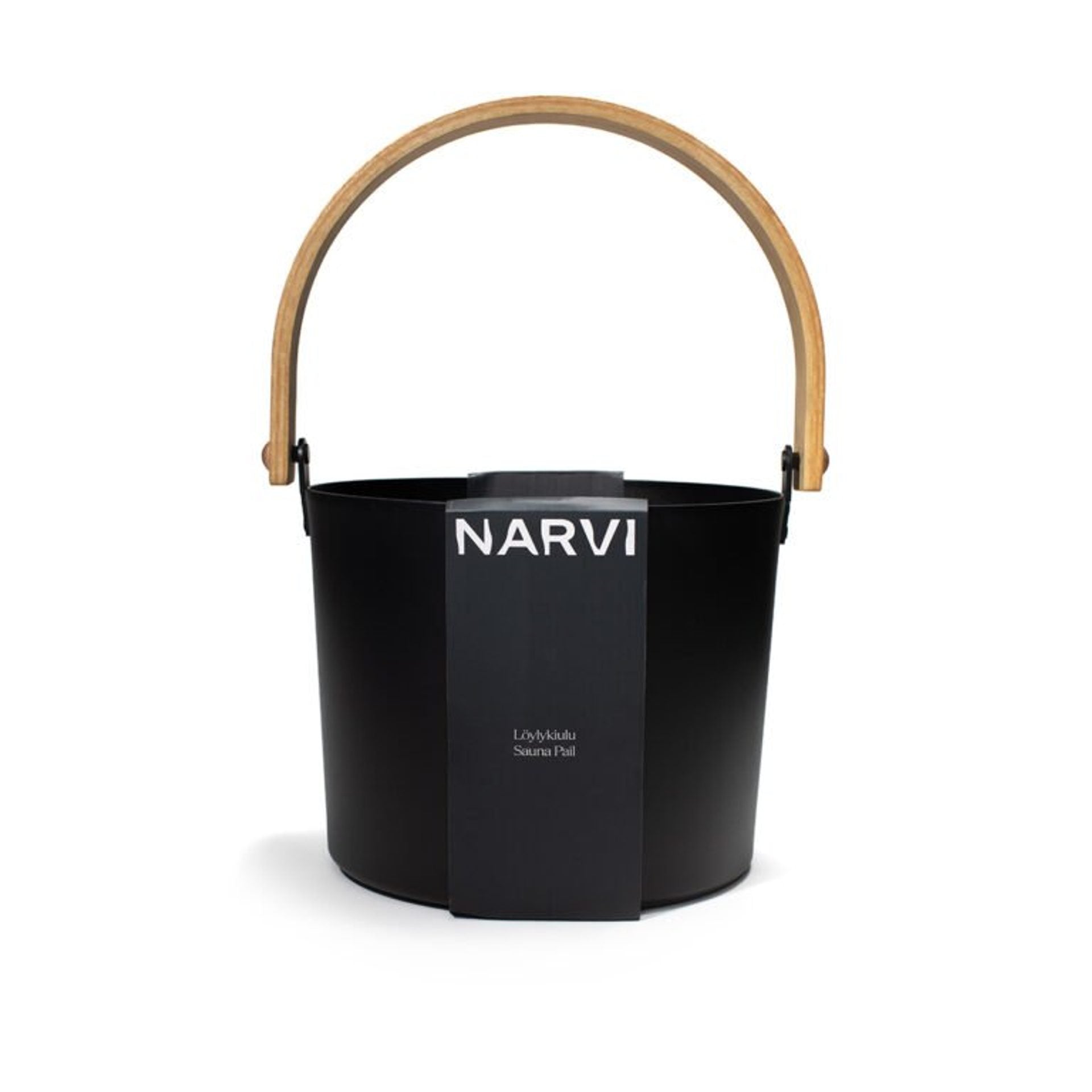 Bastustäva, svart, trä handtag Narvi